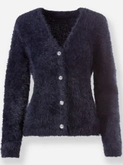 Strickjacke mit Schmuckknöpfen