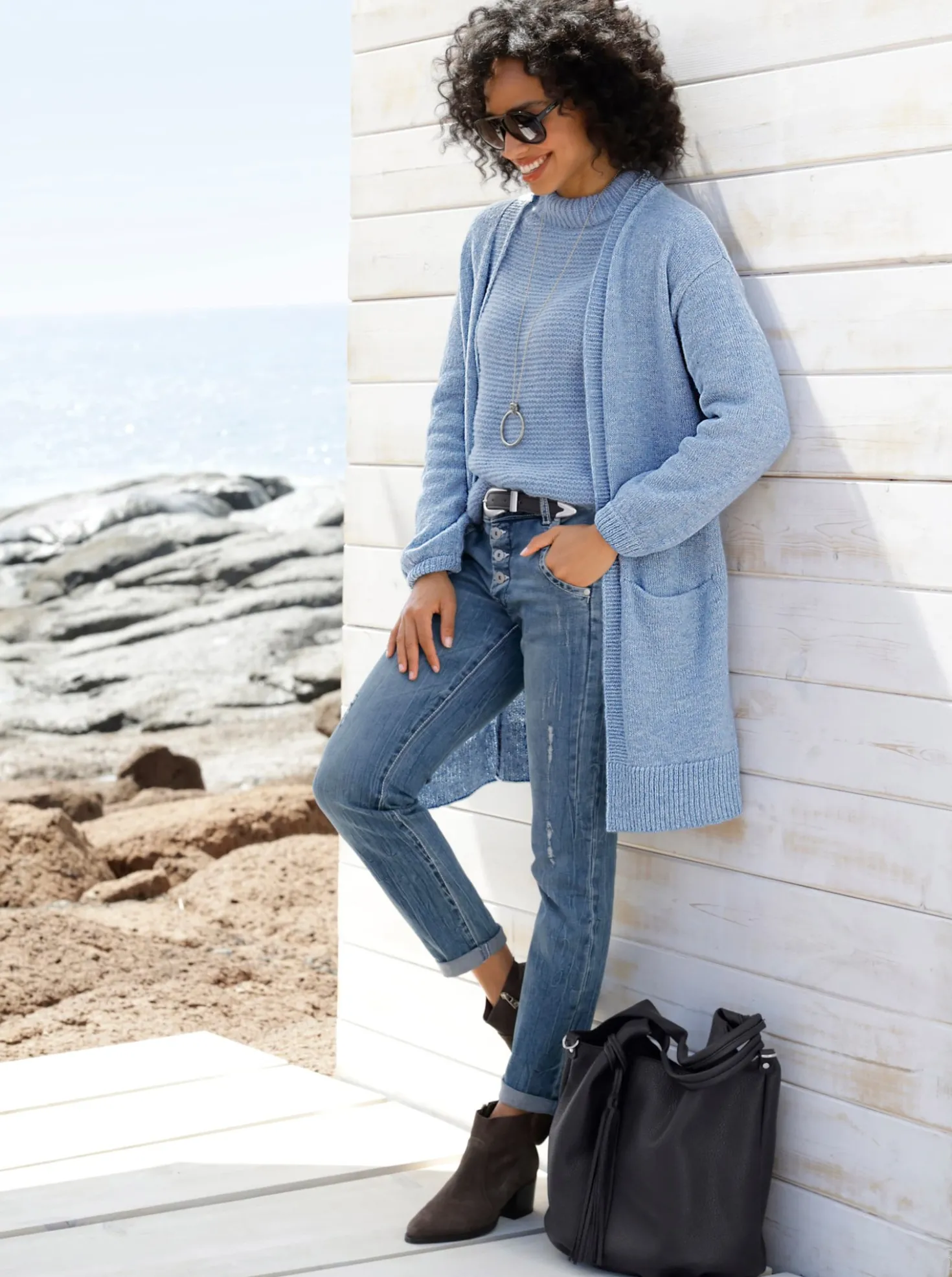 Strickjacke mit Taschen