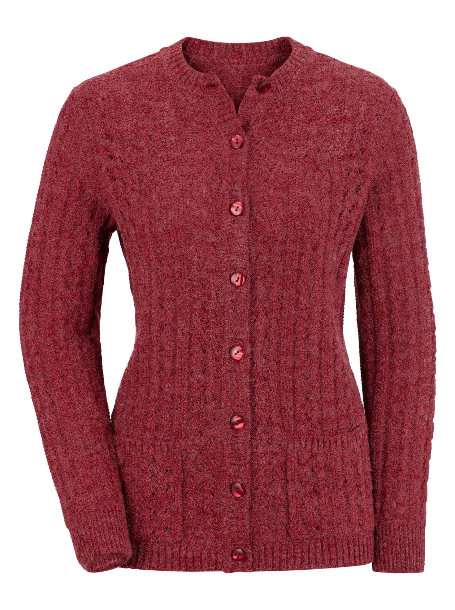 Strickjacke mit Ton-in-Ton-Knöpfen