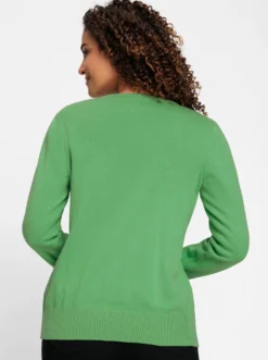 Strickjacke mit V-Ausschnitt