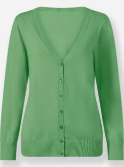 Strickjacke mit V-Ausschnitt