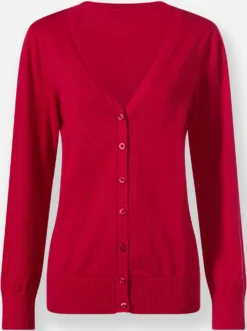 Strickjacke mit V-Ausschnitt