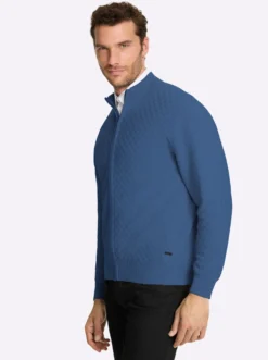 Strickjacke mit verdecktem Reißverschluss