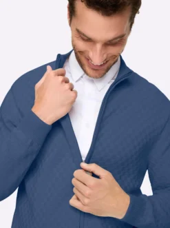 Strickjacke mit verdecktem Reißverschluss