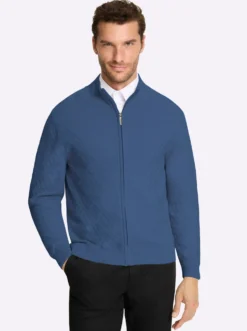 Strickjacke mit verdecktem Reißverschluss