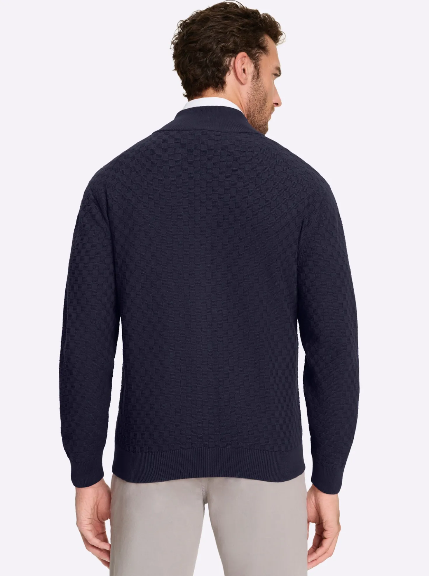 Strickjacke mit verdecktem Reißverschluss