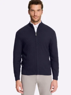 Strickjacke mit verdecktem Reißverschluss
