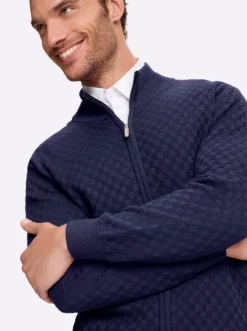 Strickjacke mit verdecktem Reißverschluss