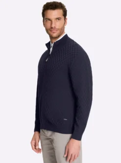 Strickjacke mit verdecktem Reißverschluss