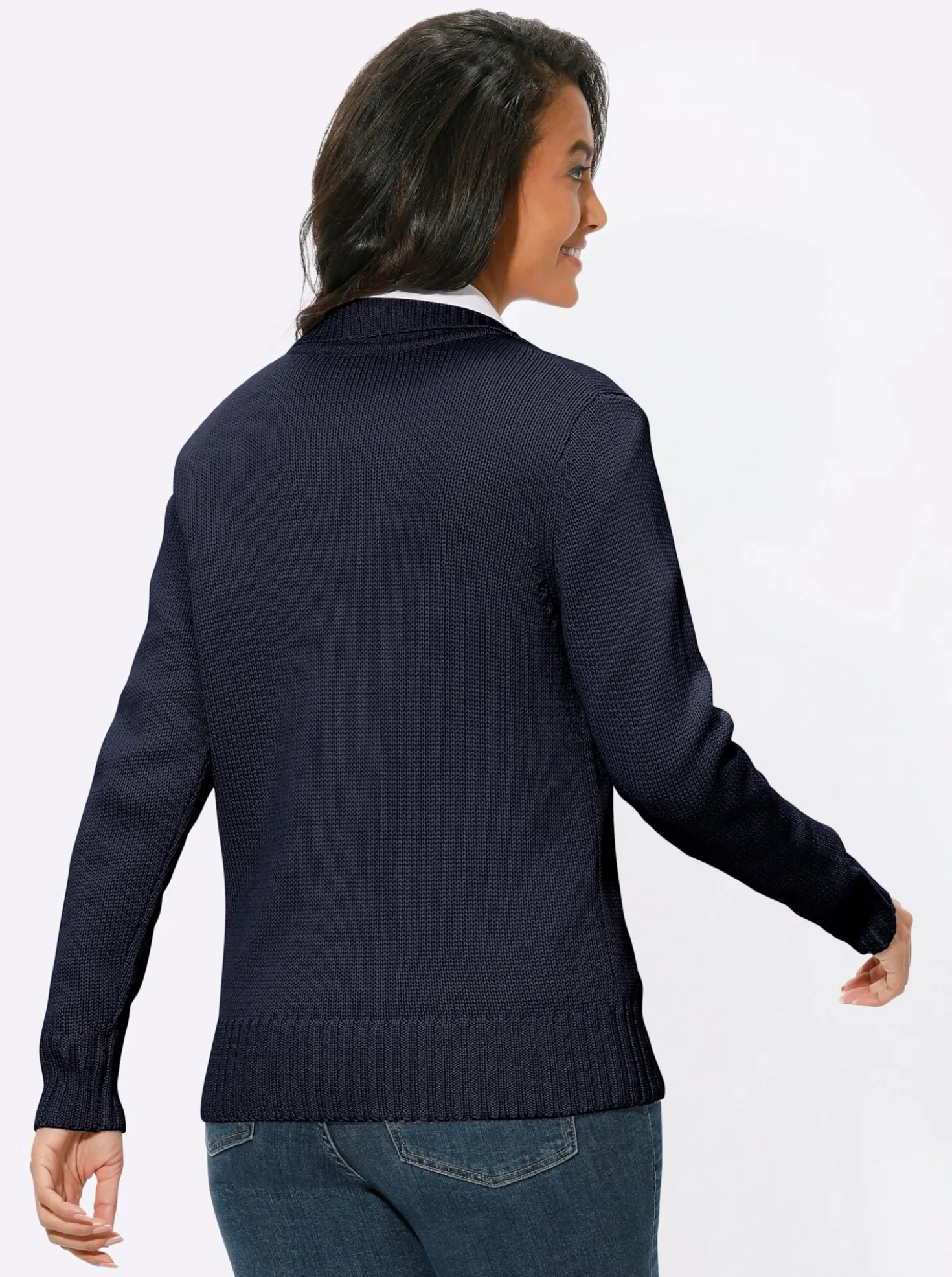 Strickjacke mit 2-Wege-Reißverschluss