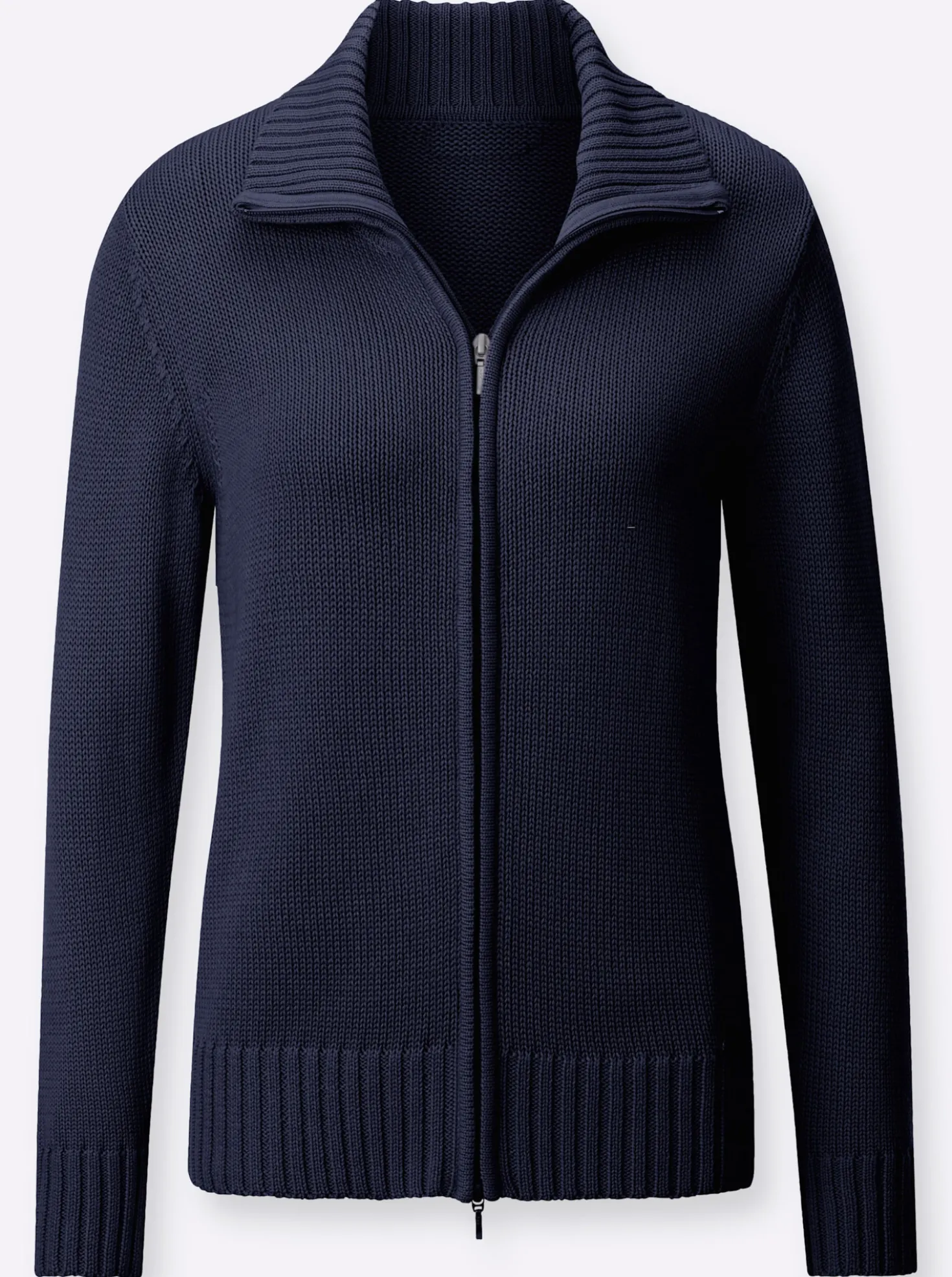 Strickjacke mit 2-Wege-Reißverschluss