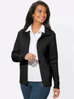 Strickjacke mit 2-Wege-Reißverschluss