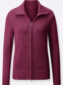 Strickjacke mit 2-Wege-Reißverschluss