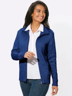 Strickjacke mit 2-Wege-Reißverschluss