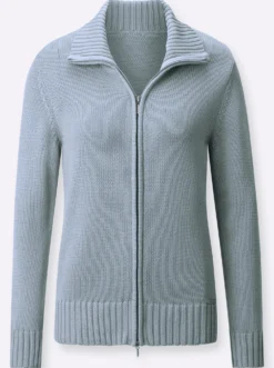 Strickjacke mit 2-Wege-Reißverschluss