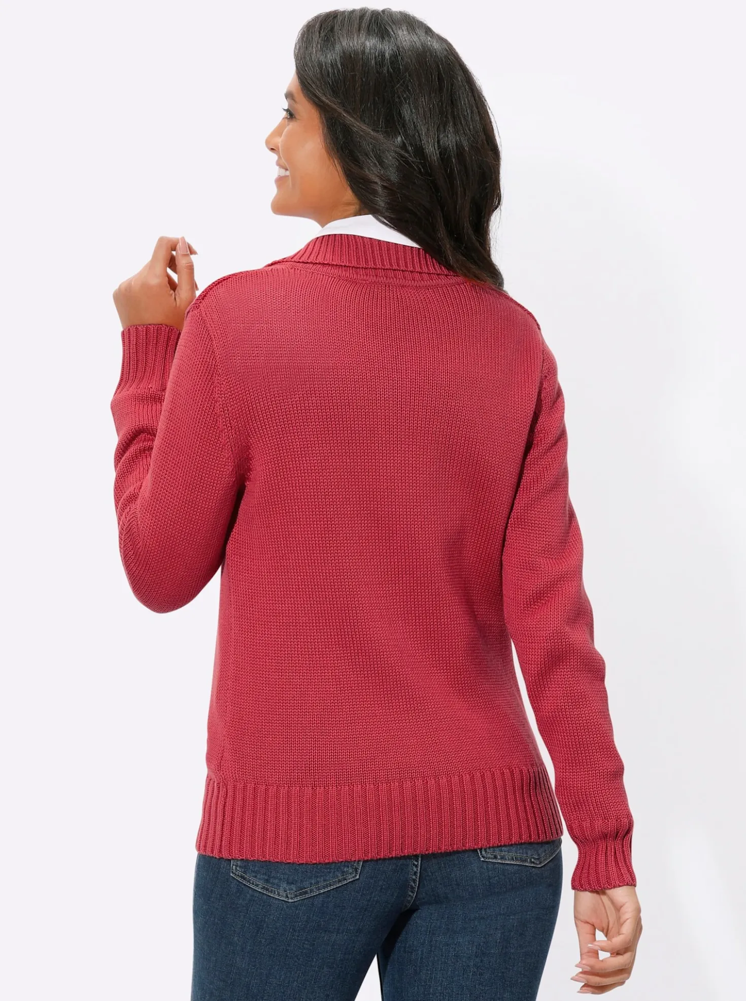 Strickjacke mit 2-Wege-Reißverschluss
