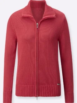 Strickjacke mit 2-Wege-Reißverschluss