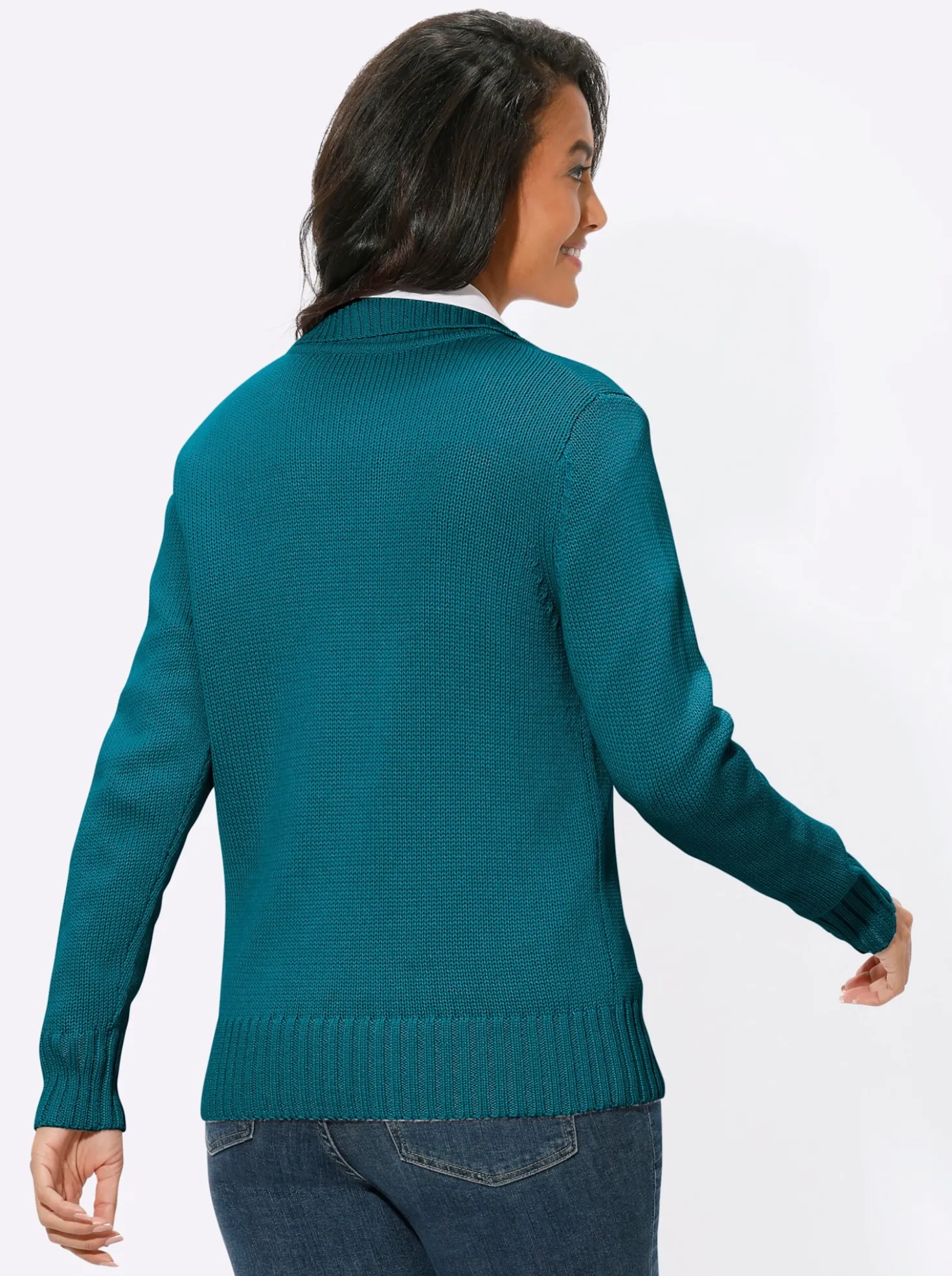 Strickjacke mit 2-Wege-Reißverschluss