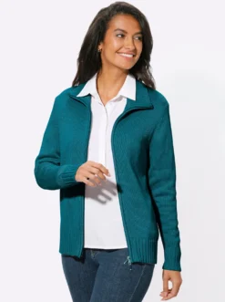Strickjacke mit 2-Wege-Reißverschluss
