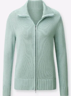 Strickjacke mit 2-Wege-Reißverschluss