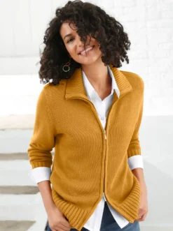 Strickjacke mit 2-Wege-Reißverschluss