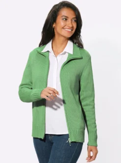 Strickjacke mit 2-Wege-Reißverschluss