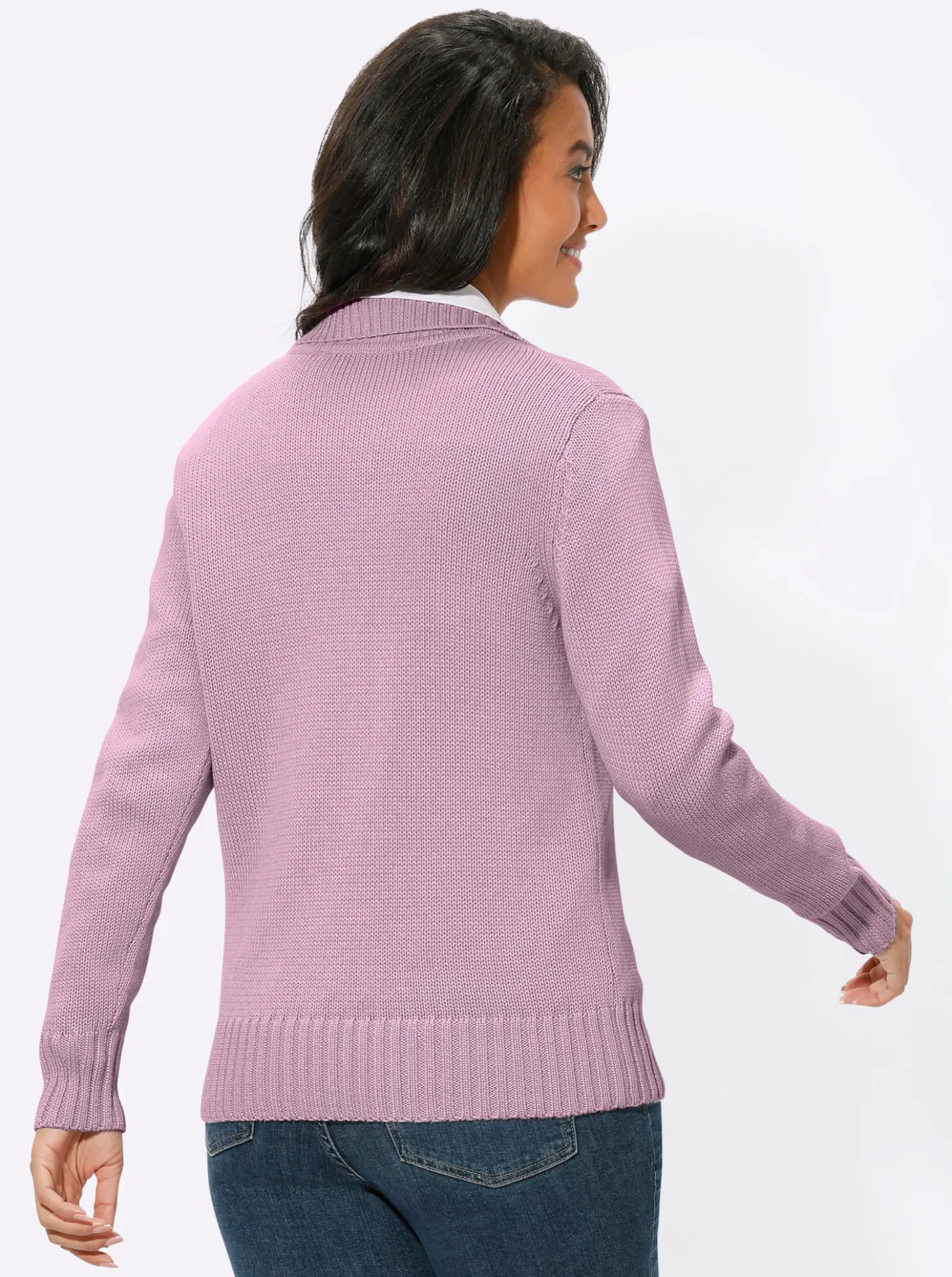 Strickjacke mit 2-Wege-Reißverschluss