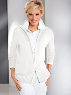 Strickjacke mit 2-Wege-Reißverschluss
