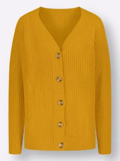 Strickjacke mit Zopfmuster