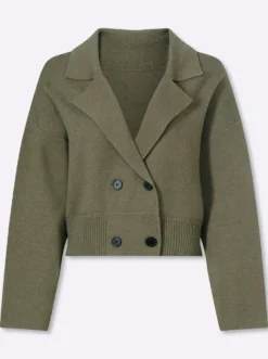 Strickjacke zweireihig geknöpft