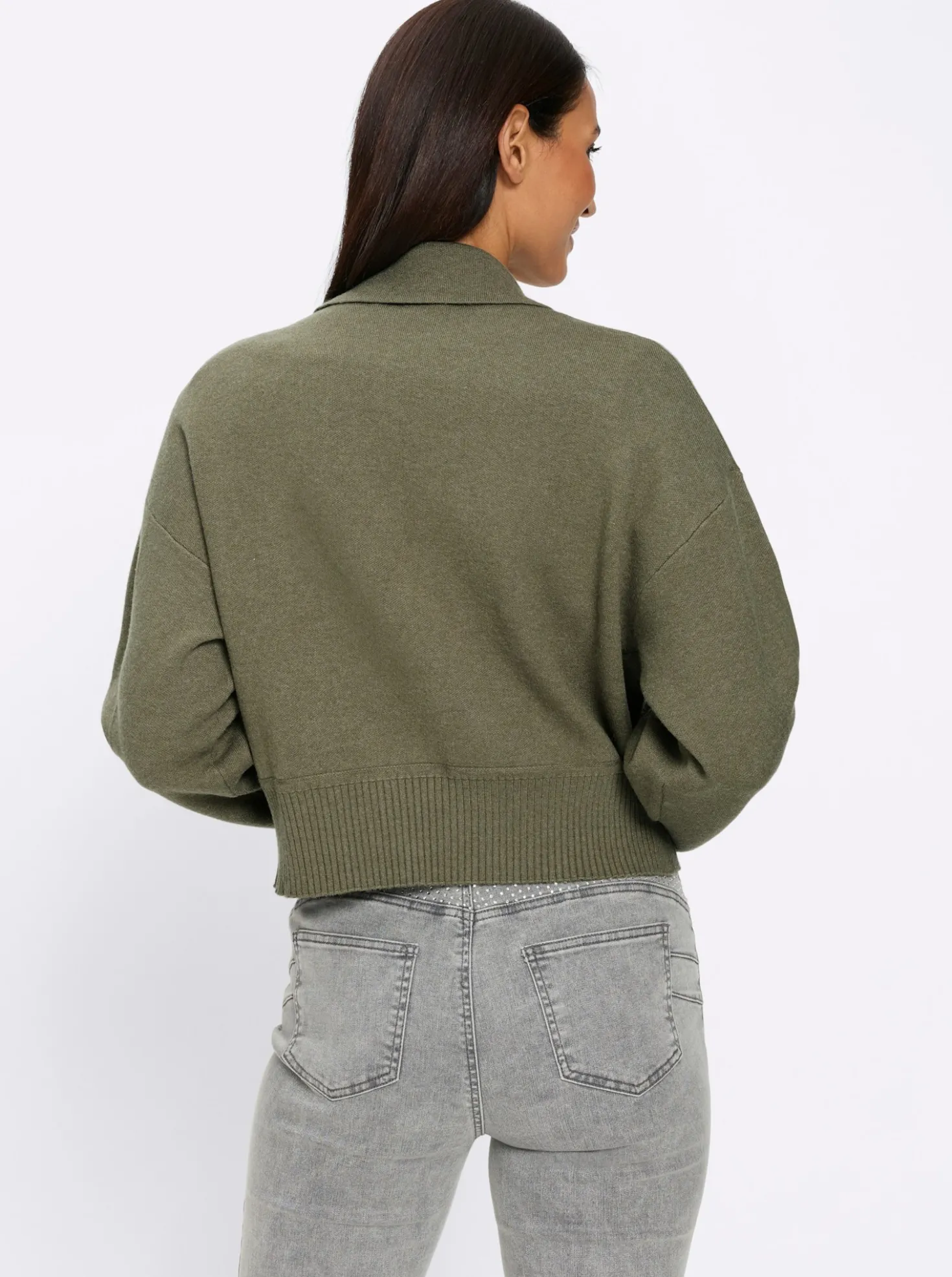 Strickjacke zweireihig geknöpft