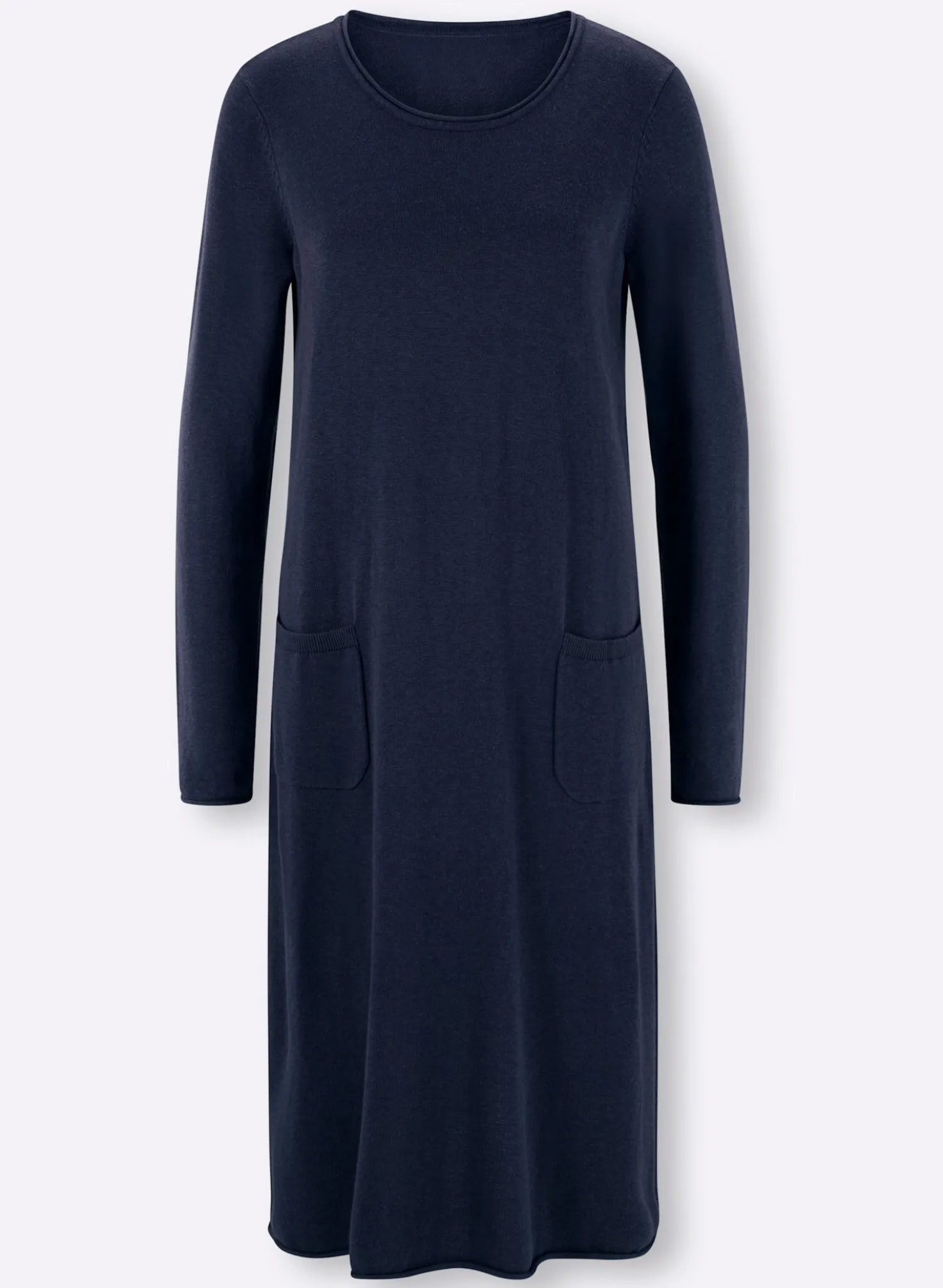 Strickkleid im Viskose-Baumwoll-Mix