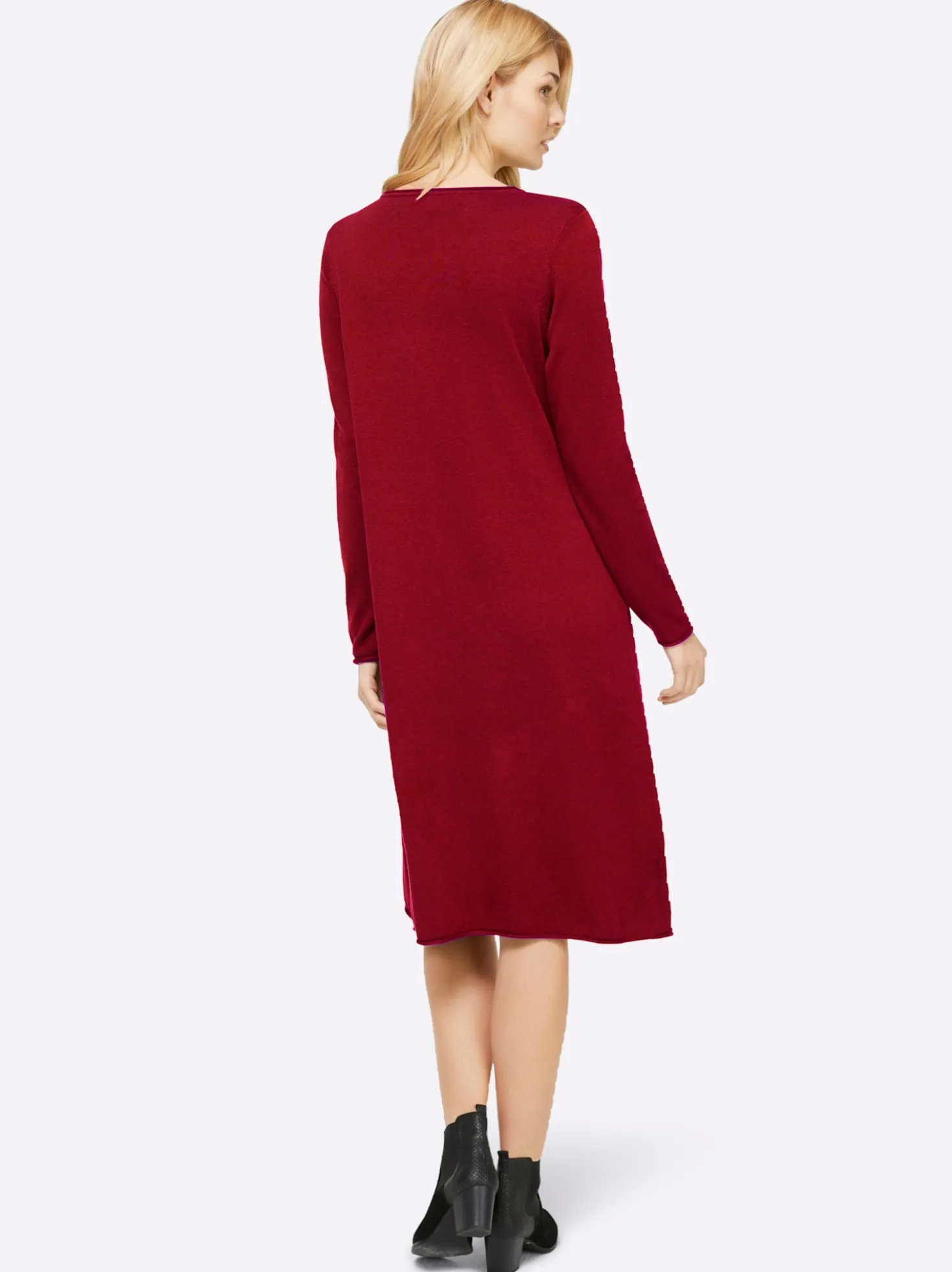 Strickkleid im Viskose-Baumwoll-Mix