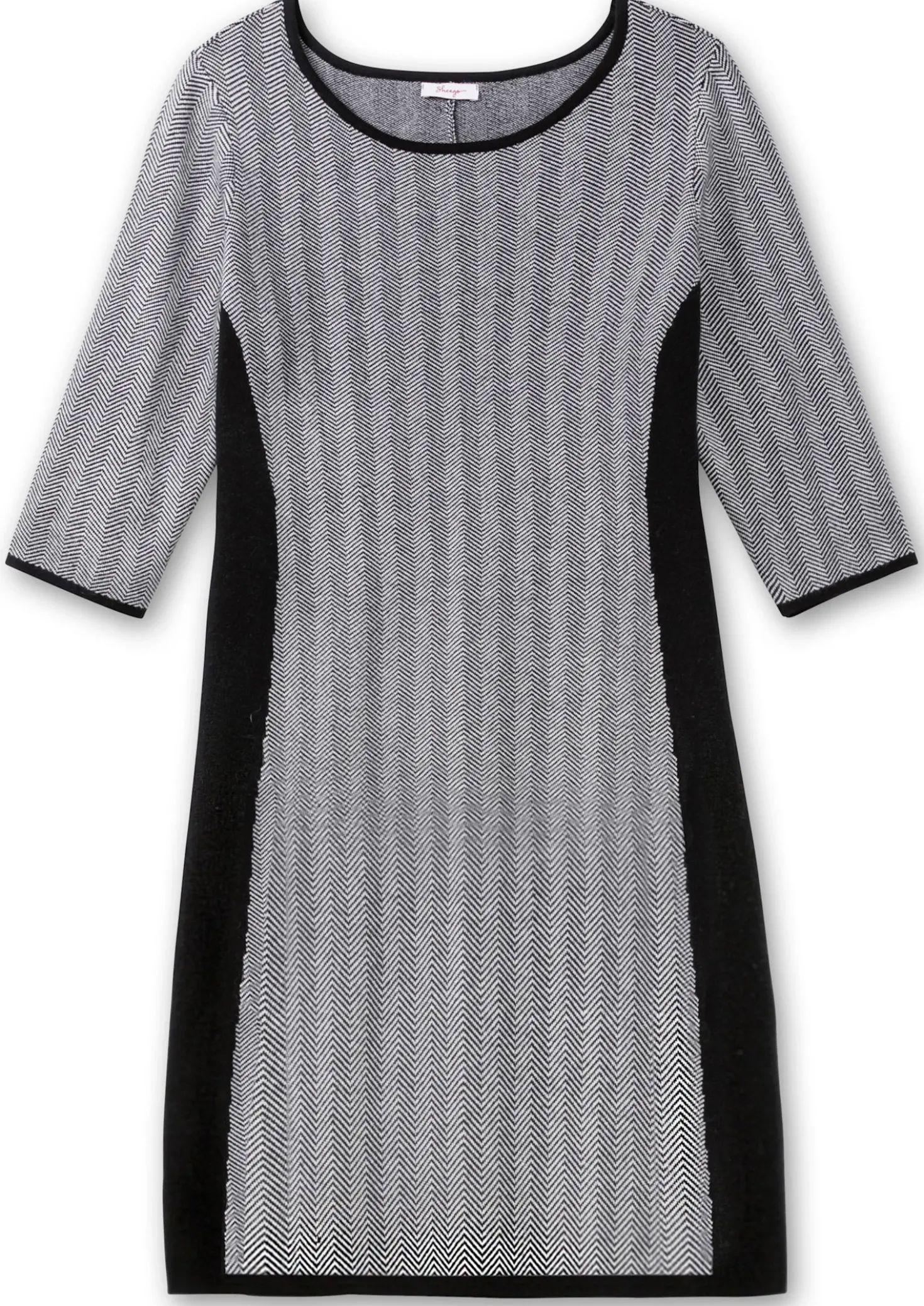 Strickkleid mit Fischgrät-Muster