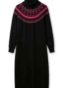 Strickkleid mit Norweger-Muster