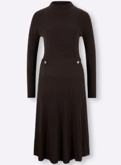 Strickkleid mit Zierriegel