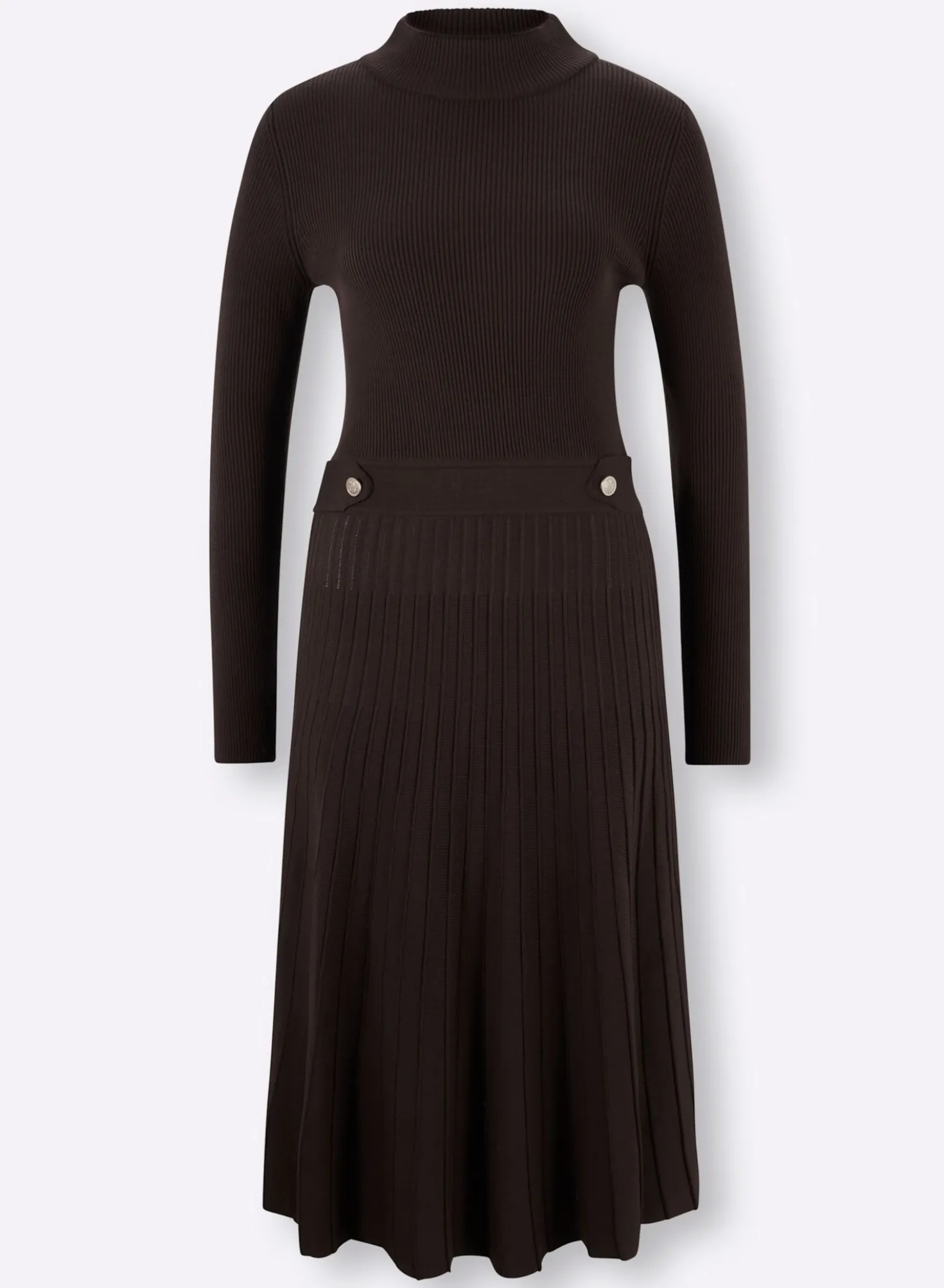 Strickkleid mit Zierriegel