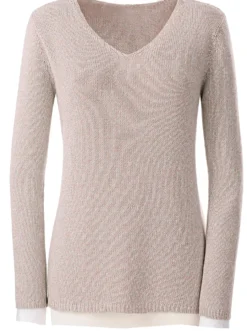 Strickpullover aus Melangegarn