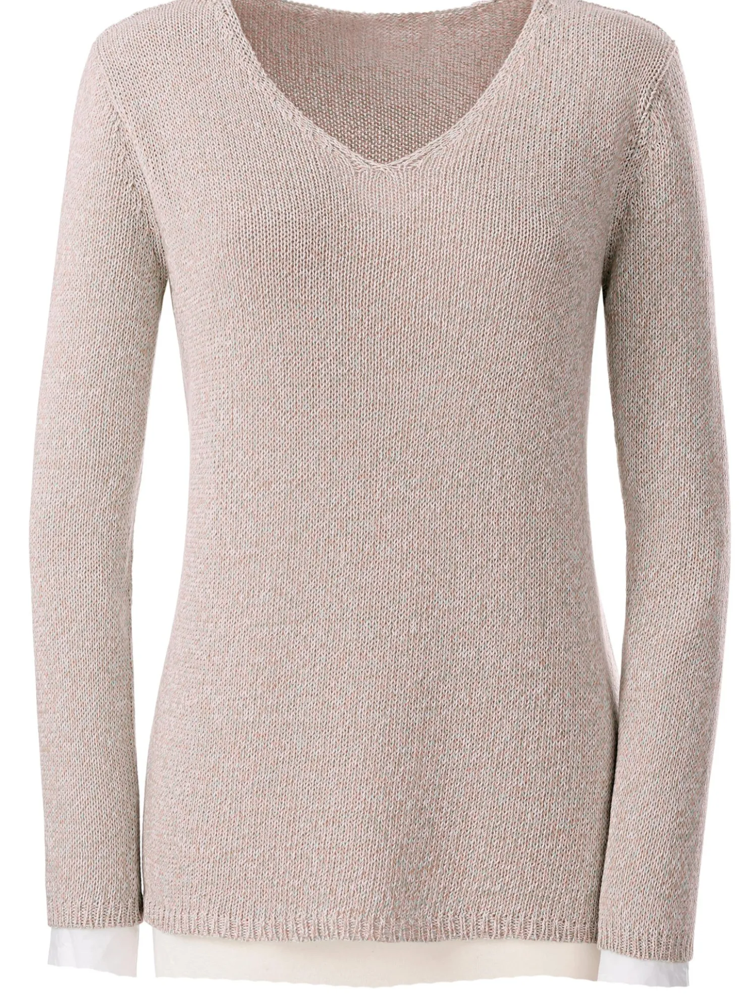 Strickpullover aus Melangegarn