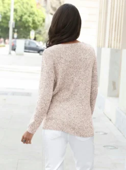 Strickpullover aus Melangegarn