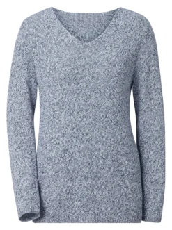 Strickpullover aus Melangegarn
