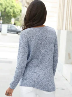 Strickpullover aus Melangegarn