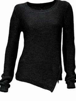 Strickpullover in asymmetrischer Form