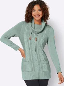 Strickpullover in Long-Form