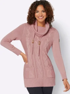 Strickpullover in Long-Form