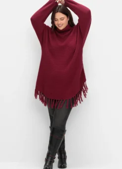 Strickpullover in Ponchoform