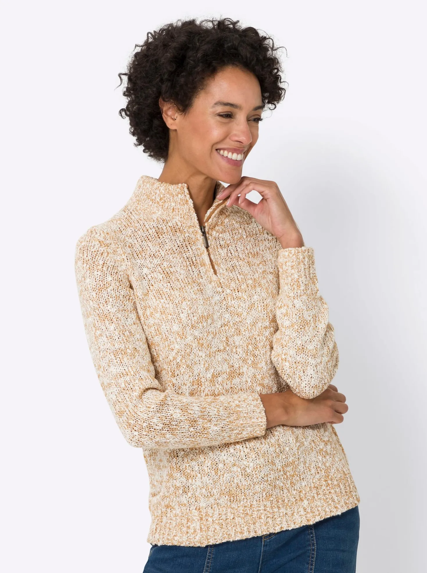 Strickpullover mit Effekt-Garn