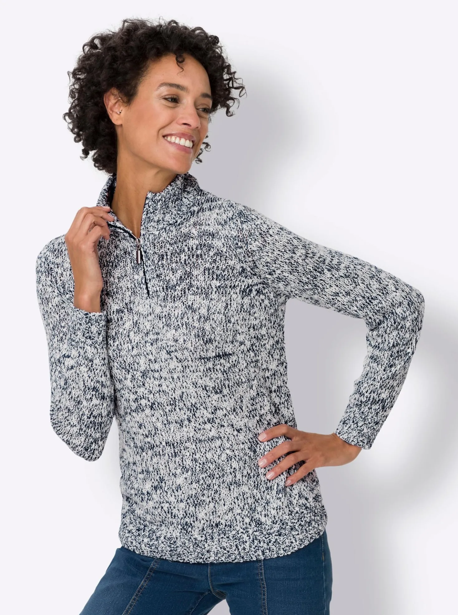 Strickpullover mit Effekt-Garn