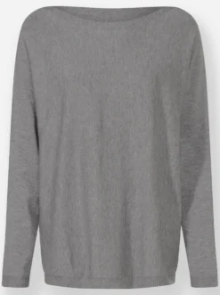Strickpullover mit Fledermausärmeln