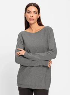 Strickpullover mit Fledermausärmeln